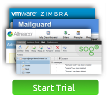 free trial 30 day trial for zimbra, sogo and mailguard